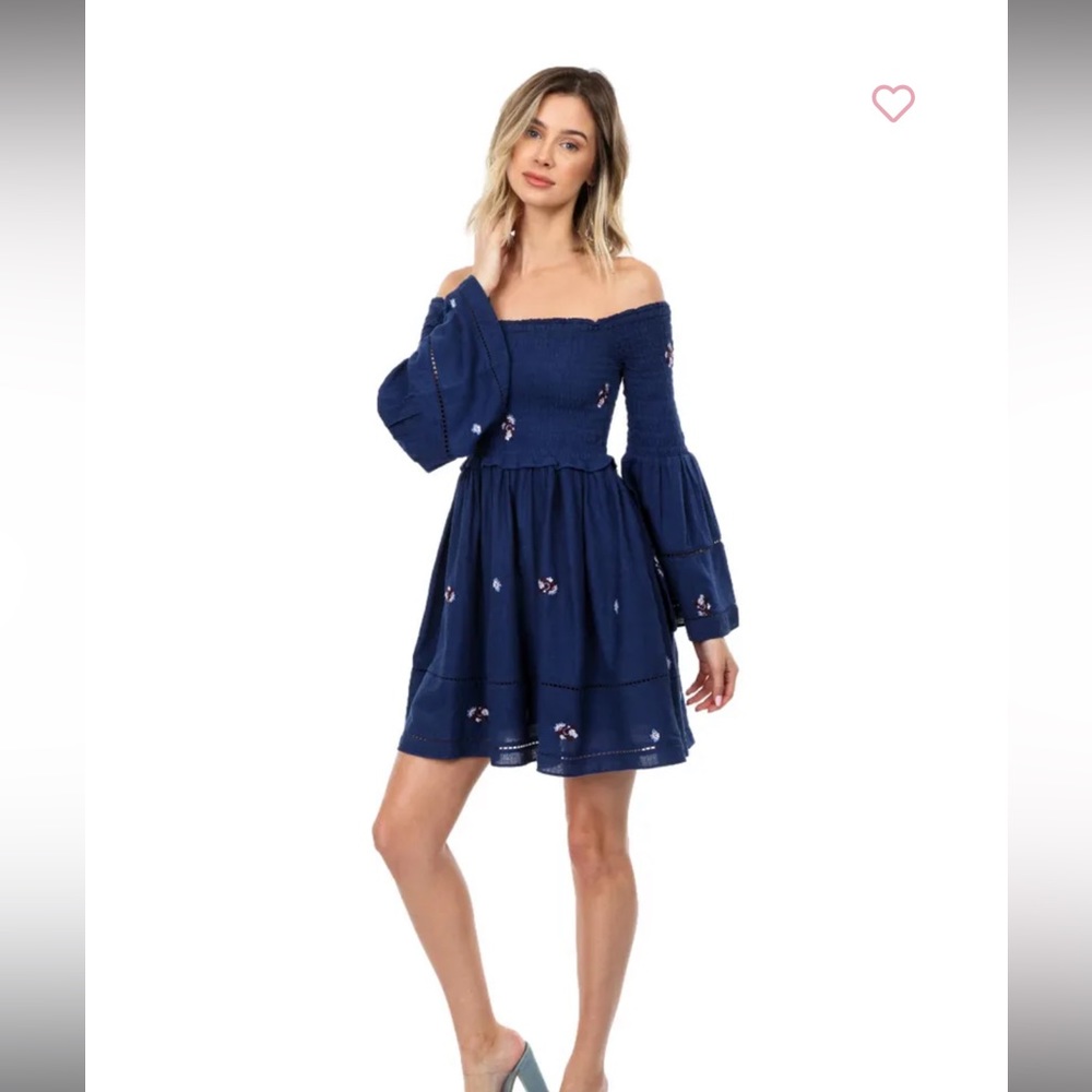 Free People Counting Daisies Mini Smocked Dress